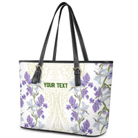 Custom Algeria Iris Floral White Leather Tote Bag Africa Women’s Football Champion Series 2026