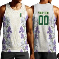 Custom Algeria Iris Floral White Men Tank Top Africa Women’s Football Champion Series 2026
