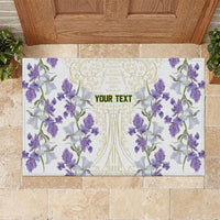 Custom Algeria Iris Floral White Rubber Doormat Africa Women’s Football Champion Series 2026