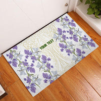 Custom Algeria Iris Floral White Rubber Doormat Africa Women’s Football Champion Series 2026