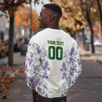 Custom Algeria Iris Floral White Sweatshirt Africa Women’s Football Champion Series 2026