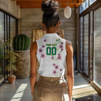 Custom Cameroon Red Stinkwood Floral Women Sleeveless Polo Shirt Africa Women’s Football Champion Series 2026