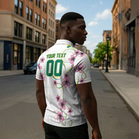 Custom Cameroon Red Stinkwood Floral Zipper Polo Shirt Africa Women’s Football Champion Series 2026
