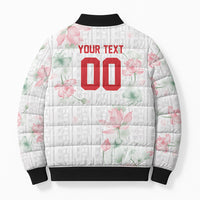 Custom Malawi Lotus Floral Bomber Puffer Jacket Africa Women’s Football Champion Series 2026