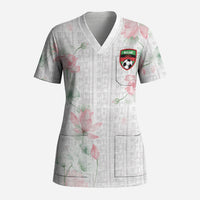 Custom Malawi Lotus Floral Scrub Top Africa Women’s Football Champion Series 2026