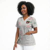 Custom Malawi Lotus Floral Scrub Top Africa Women’s Football Champion Series 2026