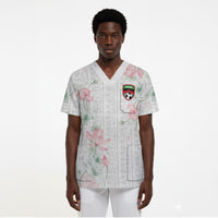 Custom Malawi Lotus Floral Scrub Top Africa Women’s Football Champion Series 2026