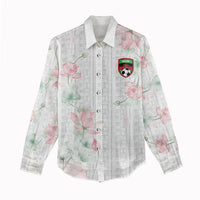 Custom Malawi Lotus Floral Women Casual Shirt Africa Women’s Football Champion Series 2026