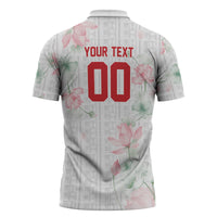 Custom Malawi Lotus Floral Zipper Polo Shirt Africa Women’s Football Champion Series 2026