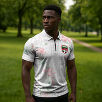 Custom Malawi Lotus Floral Zipper Polo Shirt Africa Women’s Football Champion Series 2026