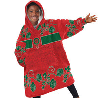 Custom Morocco Desert Rose Floral Kid Wearable Blanket Hoodie Africa Women’s Football Champion Series 2026