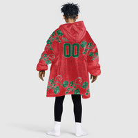 Custom Morocco Desert Rose Floral Kid Wearable Blanket Hoodie Africa Women’s Football Champion Series 2026