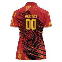 Custom Cameroon Red Lion Women Polo Shirt Africa Football Champion Series 2026