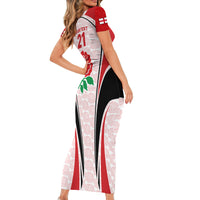 Custom England Rugby Short Sleeve Bodycon Dress Come On Red Rose Word Cup 2023 - Wonder Print Shop