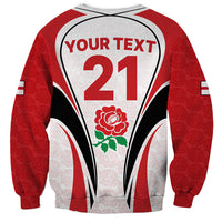 Custom England Rugby Sweatshirt Come On Red Rose Word Cup 2023 - Wonder Print Shop