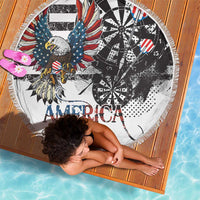 USA Darts Beach Blanket American Bald Eagle with Grunge Style LT9 - Wonder Print Shop