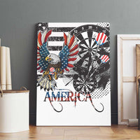 USA Darts Canvas Wall Art American Bald Eagle with Grunge Style LT9 - Wonder Print Shop