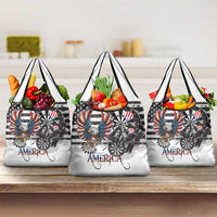 USA Darts Grocery Bag American Bald Eagle with Grunge Style
