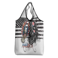 USA Darts Grocery Bag American Bald Eagle with Grunge Style