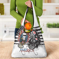USA Darts Grocery Bag American Bald Eagle with Grunge Style