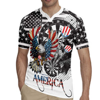 USA Darts Rugby Jersey American Bald Eagle with Grunge Style - Wonder Print Shop