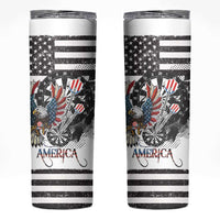 USA Darts Skinny Tumbler American Bald Eagle with Grunge Style - Wonder Print Shop