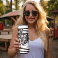 USA Darts Skinny Tumbler American Bald Eagle with Grunge Style - Wonder Print Shop