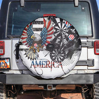 USA Darts Spare Tire Cover American Bald Eagle with Grunge Style - Wonder Print Shop