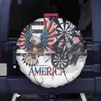 USA Darts Spare Tire Cover American Bald Eagle with Grunge Style - Wonder Print Shop