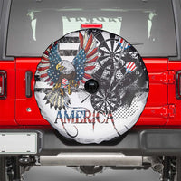 USA Darts Spare Tire Cover American Bald Eagle with Grunge Style - Wonder Print Shop