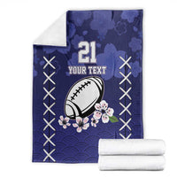Custom Japan Rugby Pacific Blanket Sakuras Rising Sun wiht Polynesian Pattern