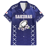 Custom Japan Rugby Pacific Hawaiian Shirt Sakuras Rising Sun with Polynesian Pattern - Wonder Print Shop