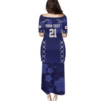 Custom Japan Rugby Pacific Puletasi Sakuras Rising Sun with Polynesian Pattern - Wonder Print Shop
