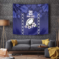 Custom Japan Rugby Pacific Tapestry Sakuras Rising Sun with Polynesian Pattern - Wonder Print Shop