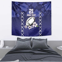 Custom Japan Rugby Pacific Tapestry Sakuras Rising Sun with Polynesian Pattern - Wonder Print Shop