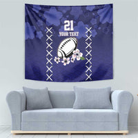 Custom Japan Rugby Pacific Tapestry Sakuras Rising Sun with Polynesian Pattern - Wonder Print Shop