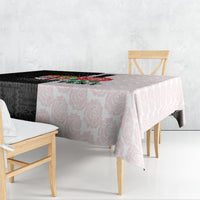 Custom Fiji England Rugby Tablecloth Tapa Pattern and Rose Flower World Cup 2023 - Wonder Print Shop