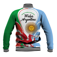 Wales Argentina Rugby Baseball Jacket The Welsh Dragon and Sol De Mayo World Cup 2023 LT9 - Wonder Print Shop