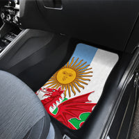 Wales Argentina Rugby Car Mats The Welsh Dragon and Sol De Mayo World Cup 2023 LT9 - Wonder Print Shop