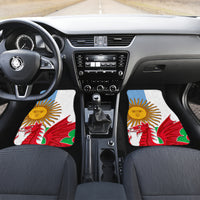 Wales Argentina Rugby Car Mats The Welsh Dragon and Sol De Mayo World Cup 2023 LT9 - Wonder Print Shop