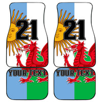 Custom Wales Argentina Rugby Car Mats The Welsh Dragon and Sol De Mayo World Cup 2023 LT9 - Wonder Print Shop