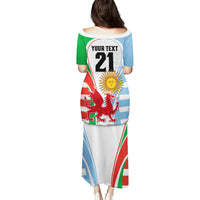 Custom Wales Argentina Rugby Puletasi The Welsh Dragon and Sol De Mayo World Cup 2023 - Wonder Print Shop