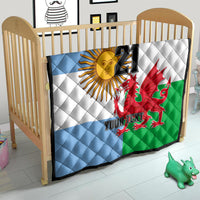 Custom Wales Argentina Rugby Quilt The Welsh Dragon and Sol De Mayo World Cup 2023 - Wonder Print Shop