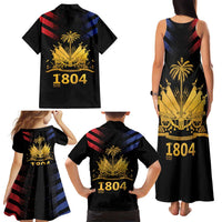 Haiti Independence Day Family Matching Tank Maxi Dress and Hawaiian Shirt The First Black Republic Since 1804 - Wonder Print Shop