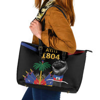 Haiti Independence Day Leather Tote Bag The First Black Republic Since 1804 - Wonder Print Shop