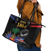 Haiti Independence Day Leather Tote Bag The First Black Republic Since 1804 - Wonder Print Shop