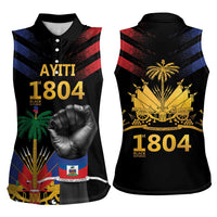 Haiti Independence Day Women Sleeveless Polo Shirt The First Black Republic Since 1804 - Wonder Print Shop