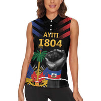 Haiti Independence Day Women Sleeveless Polo Shirt The First Black Republic Since 1804 - Wonder Print Shop