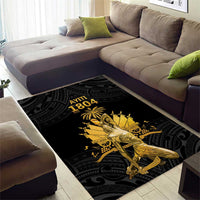 Haitian Negre Marron 1804 Area Rug Black Polynesian Pattern LT9 - Wonder Print Shop