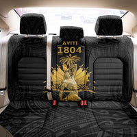 Haitian Negre Marron 1804 Back Car Seat Cover Black Polynesian Pattern LT9 - Wonder Print Shop